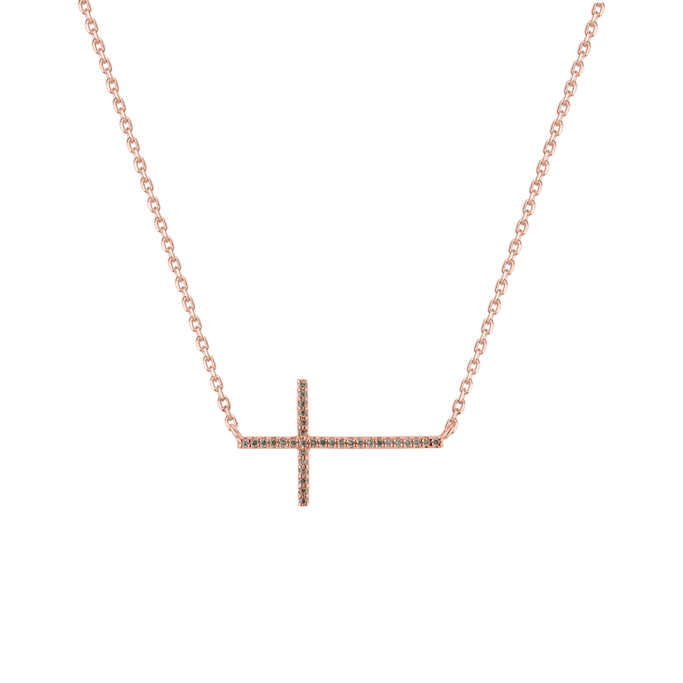 Náhrdelník s diamanty Luxury Cross