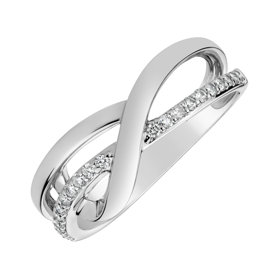 Prsten s diamanty Elegant Twist