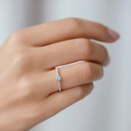 Prsten s hnědými a bílými diamanty Gem Simplicity